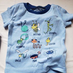 NWT CHILDRENS PLACE BUG PAJAMA SET SIZE 0-3 MONTHS